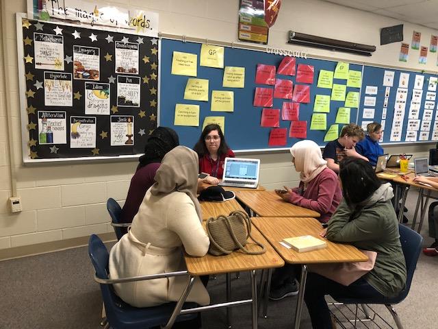 Teachers visit middle school