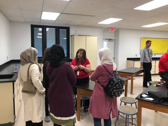 Teachers visit middle school